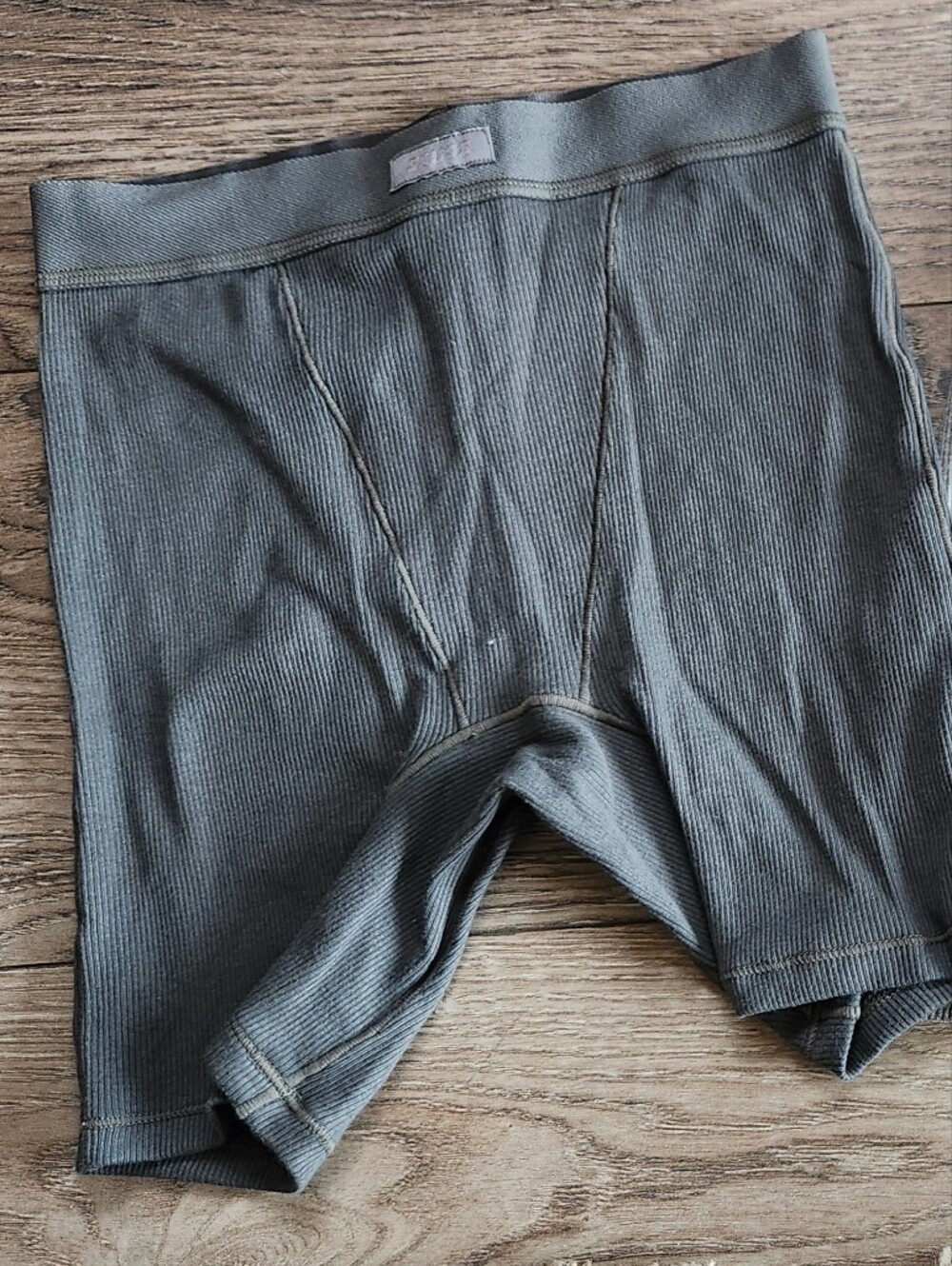 Skims Ribbed Boxers Dark Grey /greensih Like New